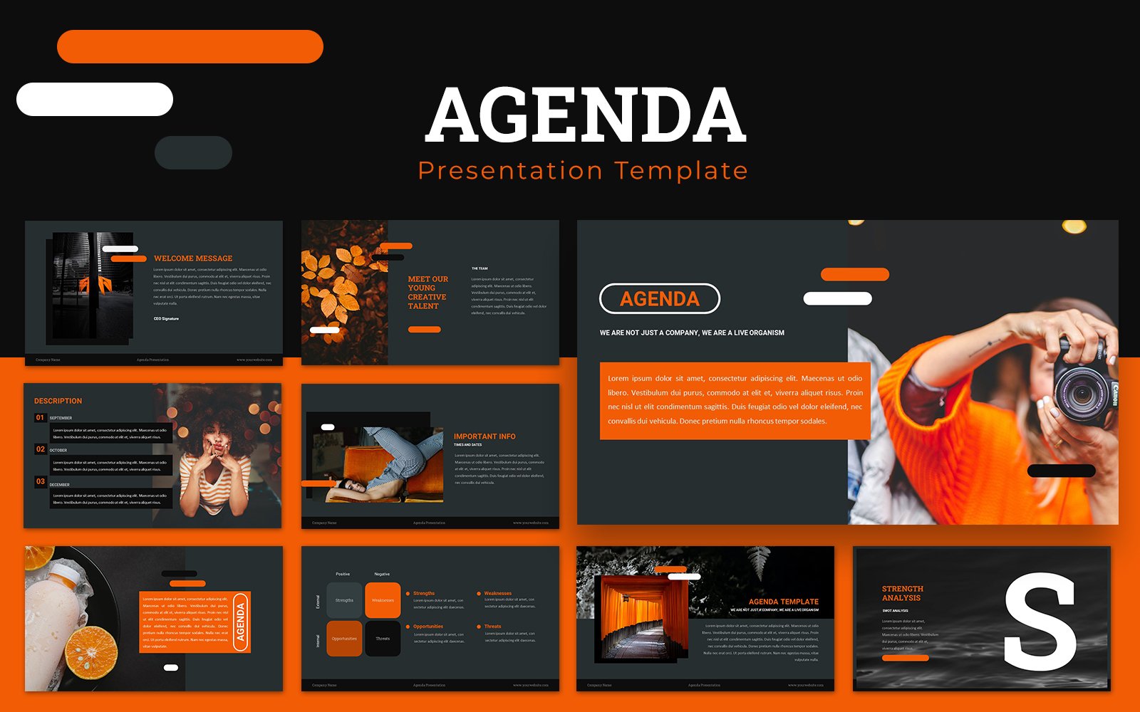 Kit Graphique #175634 Agenda Orange Divers Modles Web - Logo template Preview
