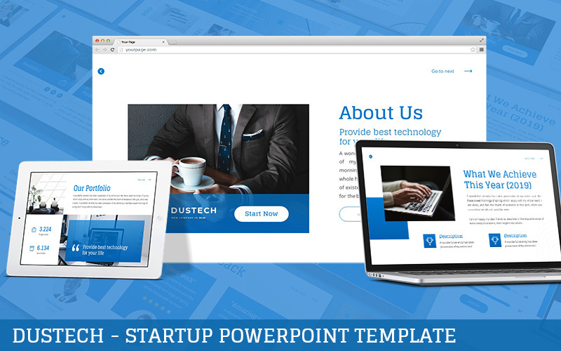 Dustech - Startup Powerpoint Template PowerPoint Template