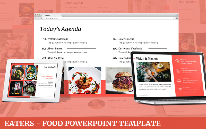 Eaters - Food Powerpoint Template PowerPoint Template