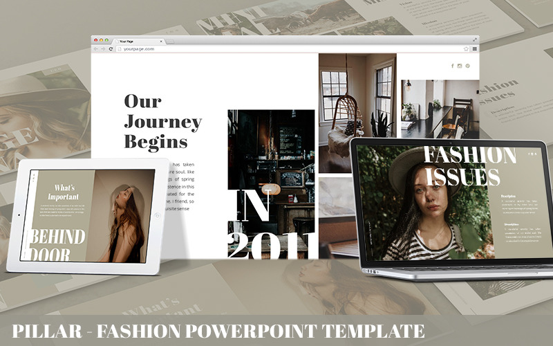 Pillar - Fashion Powerpoint Template PowerPoint Template