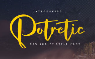 Potretic | New Script Style Font