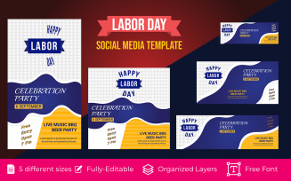Social Media Banner Design for USA Labor Day