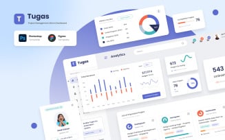 Tugas - Project Management Admin Dashboard UI Elements