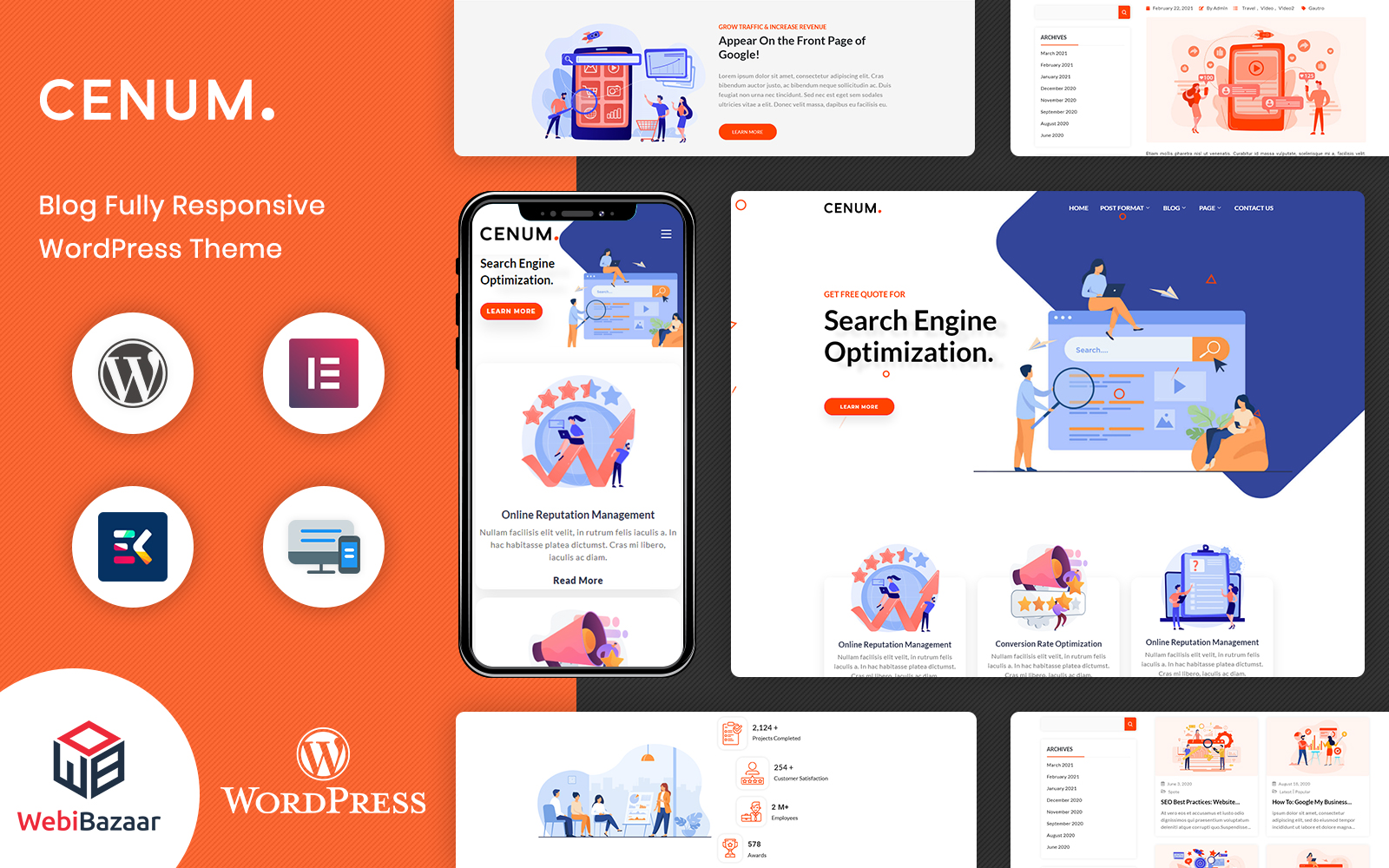 Cenum - SEO & Digital Marketing Elementor WordPress-thema