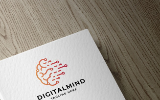 Digital Mind Logo template