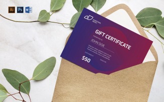 Professional Advertising Agency Gift Certificate Template