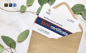 Professional Business Coach Gift Certificate Template