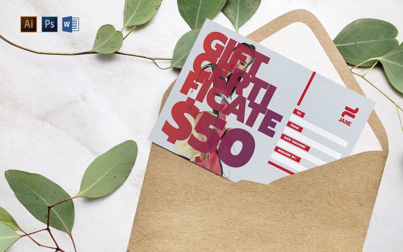 Professional Fashion Designer Gift Certificate Template