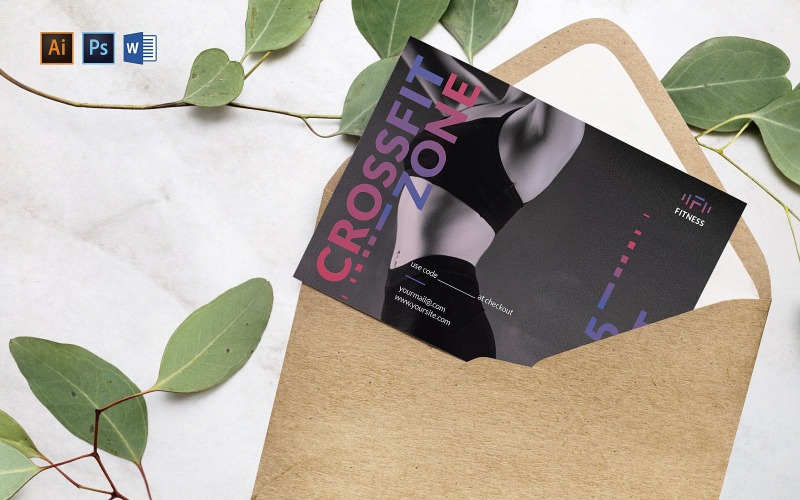 Professional Fitness Studio Gift Certificate Template