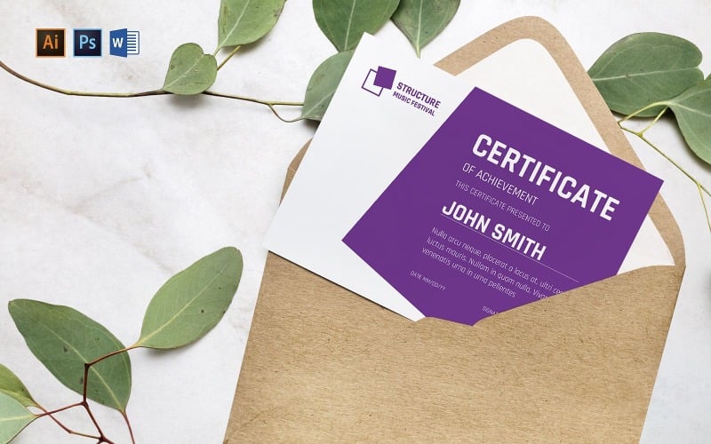 Professional Music Fetival Gift Certificate Template