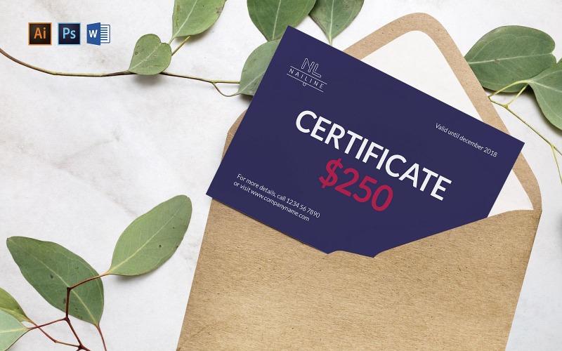 Professional Nail Studio Gift Certificate Template