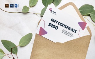Professional Pet Grooming Care Gift Certificate Template