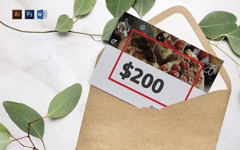 Professional Pizza Gift Certificate Template