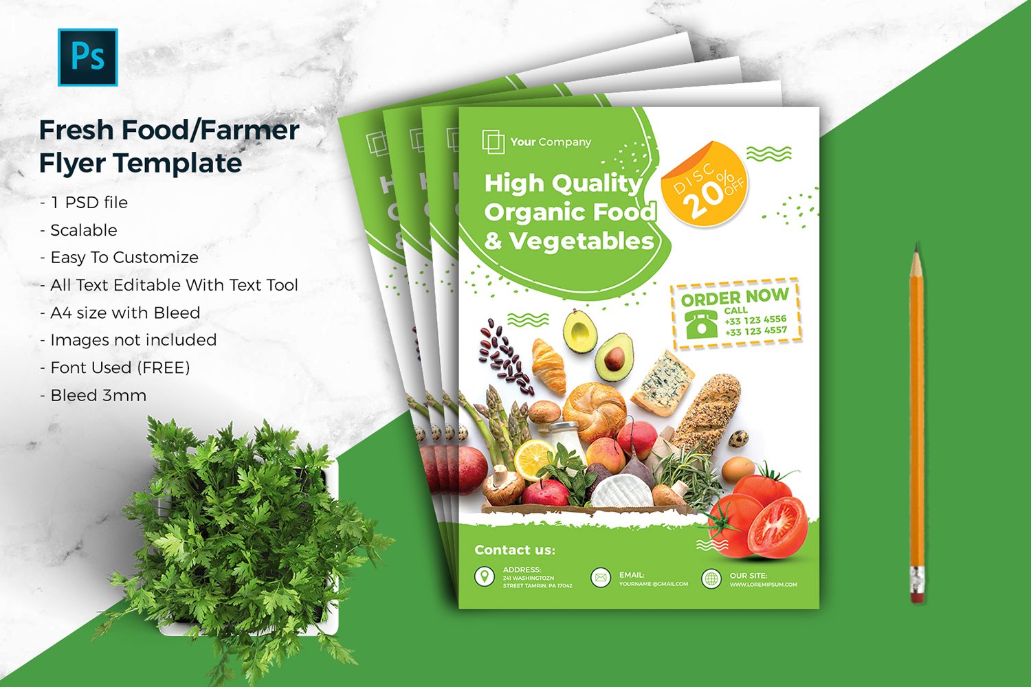 Template #175997 Health Vegetables Webdesign Template - Logo template Preview