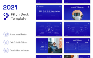 2021 Pitch Deck Clean Presentation Google Slides Template