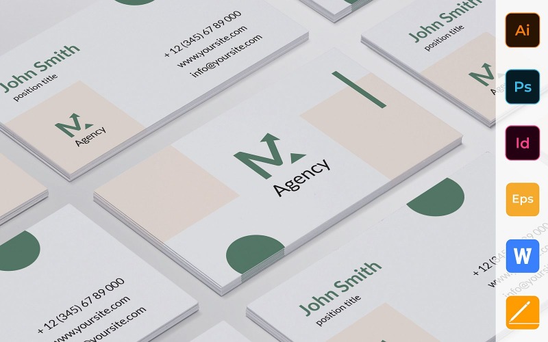 Professional Digital Marketing Company Business Card Template Corporate Identity