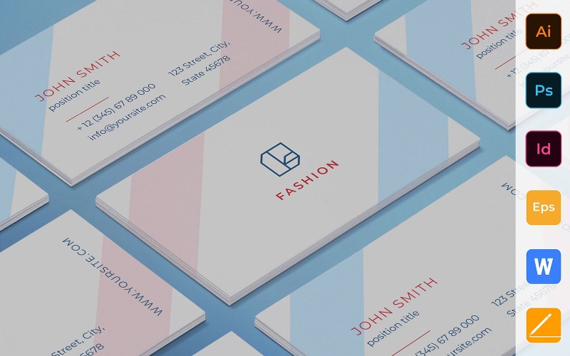 Professional Fashion Business Card Template Corporate Identity