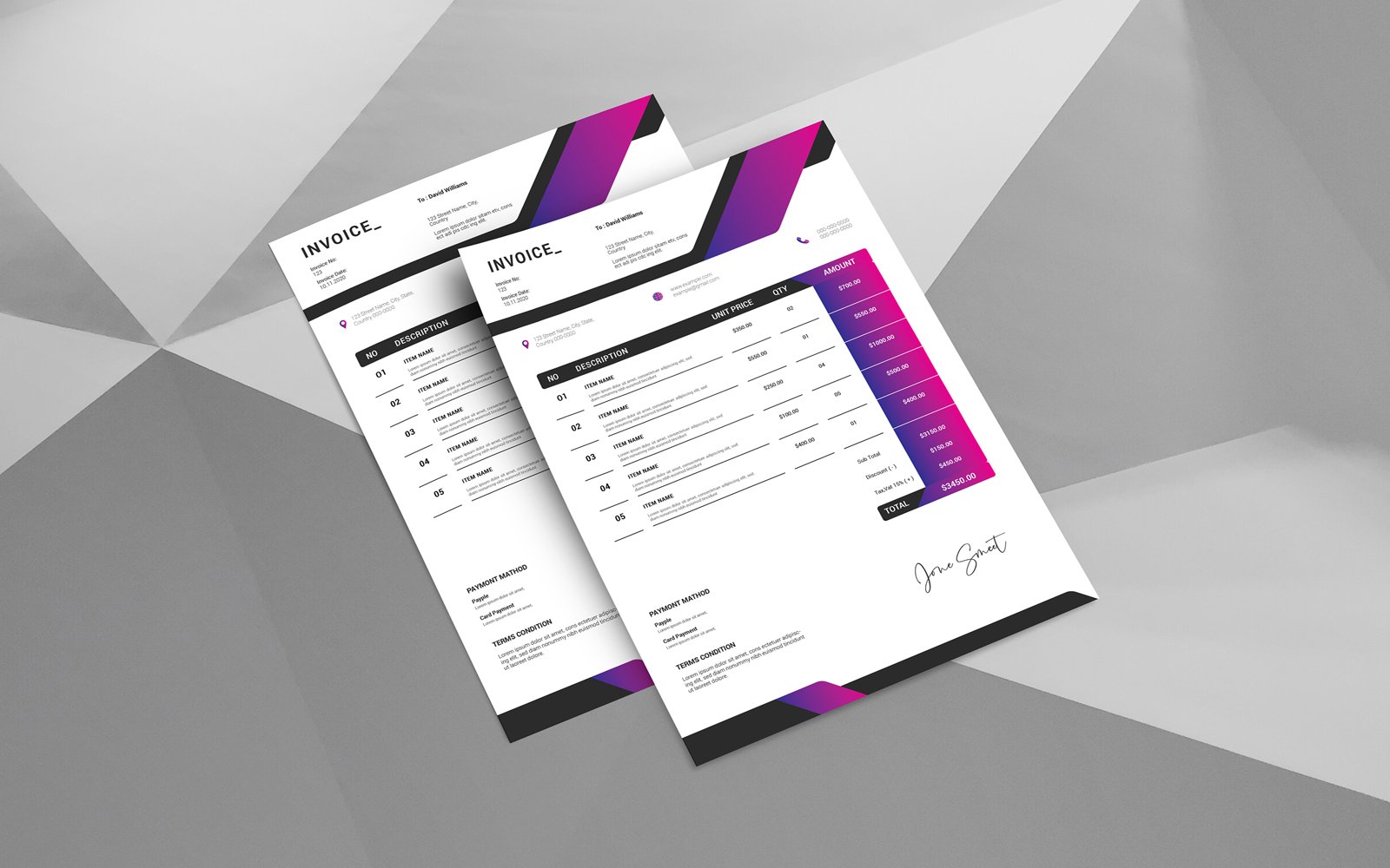 Kit Graphique #176018 Invoice Clean Divers Modles Web - Logo template Preview