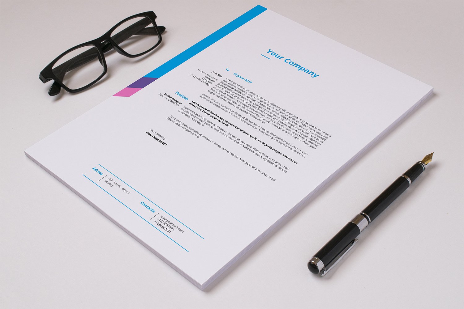 Template #176019 Business Letterhead Webdesign Template - Logo template Preview