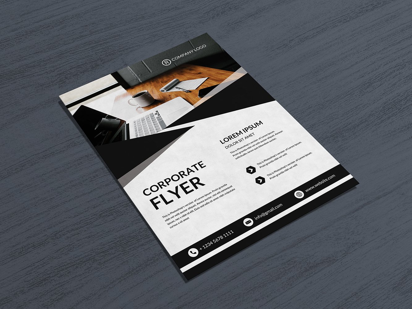 Template #176024 A4 Flyer Webdesign Template - Logo template Preview