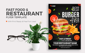 Burger and Restaurant Flyer Design
