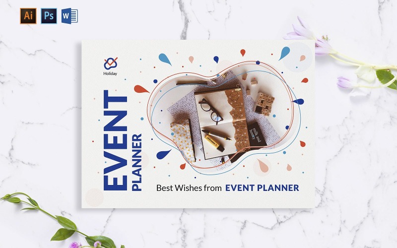 Creative Event Planner Greeting Card Template Corporate Identity