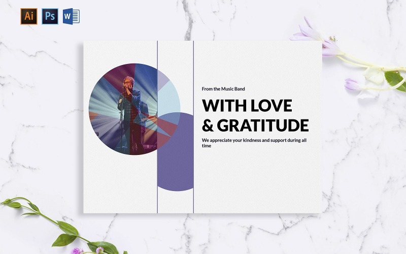 Creative Music Band Greeting Card Template Corporate Identity