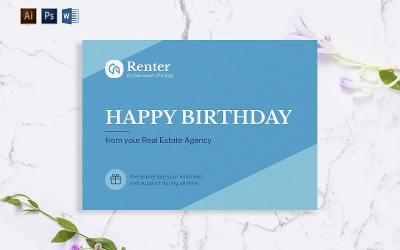 Creative Vacation Rental Greeting Card Template Corporate Identity