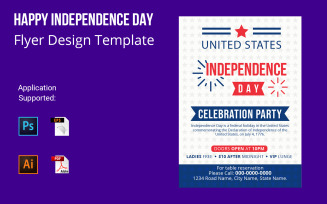 National Independence Day design Flyer Template