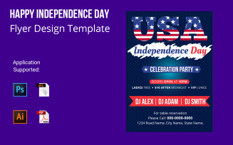 Patriot USA Independence Day Design Brochure Template