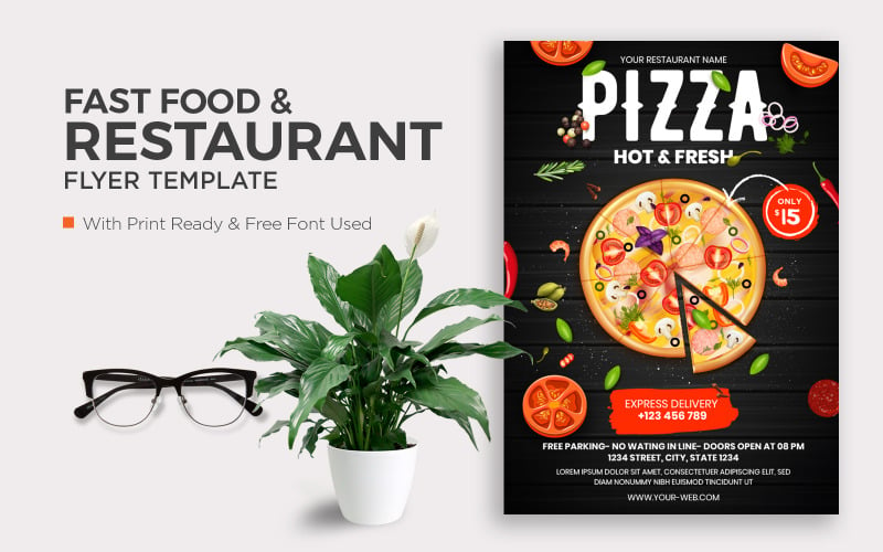 Pizza Flyer Template Corporate Identity