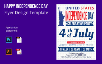 Symbol USA Independence Day Poster Design Template