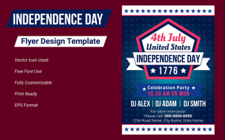 United States of America Independence Day Flyer Design