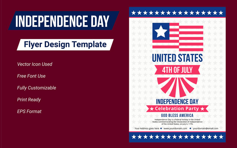 United States of America Independence Day Poster Design Corporate Identity