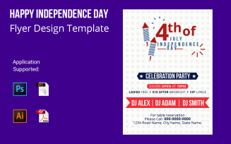 USA Independence Day Design Flyer Template for Independence Day.