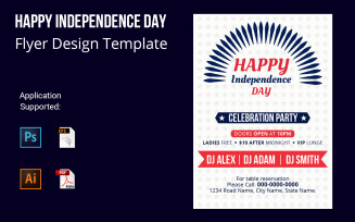USA Independence Day Design Flyer Template