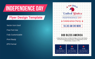 USA Independence Day Flyer Design Template