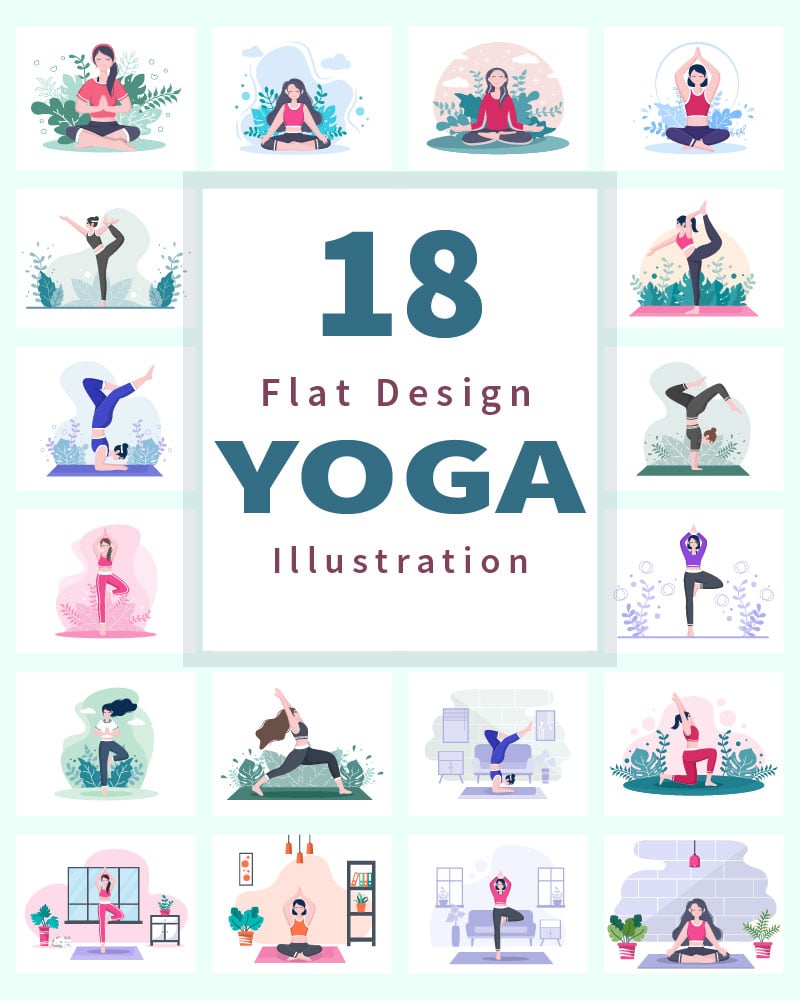 Kit Graphique #176197 Yoga Bien-tre Divers Modles Web - Logo template Preview