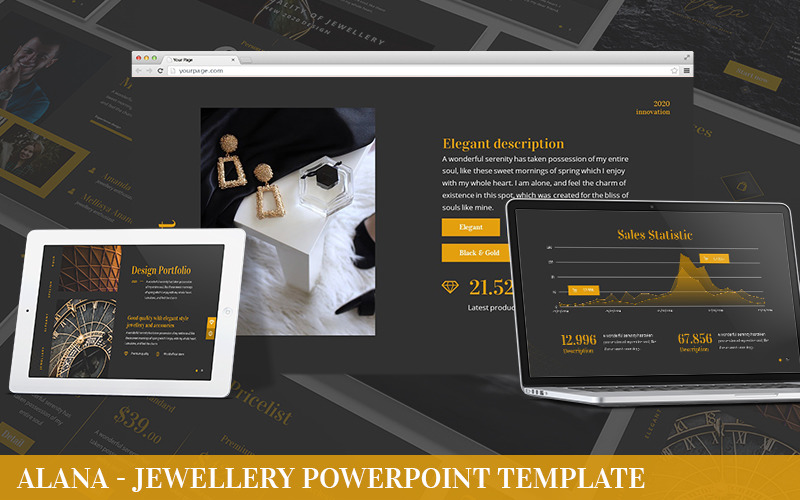 Alana - Jewelry Powerpoint Template PowerPoint Template