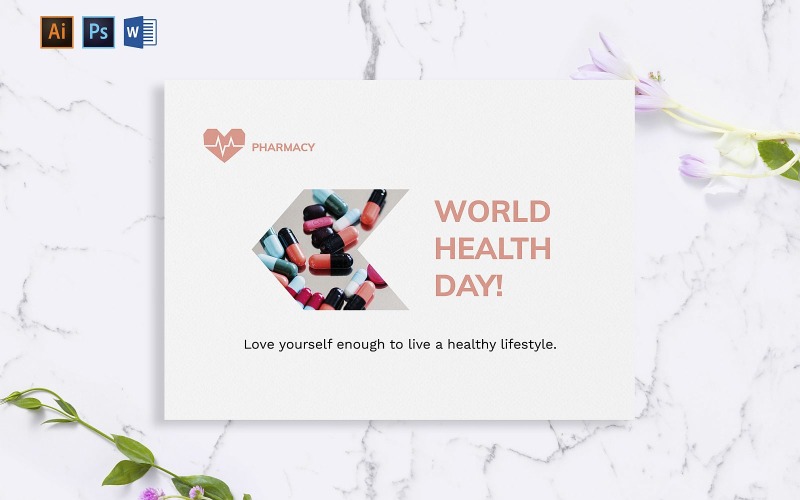 Creative Pharmacy Greeting Card Corporate identity template Corporate Identity
