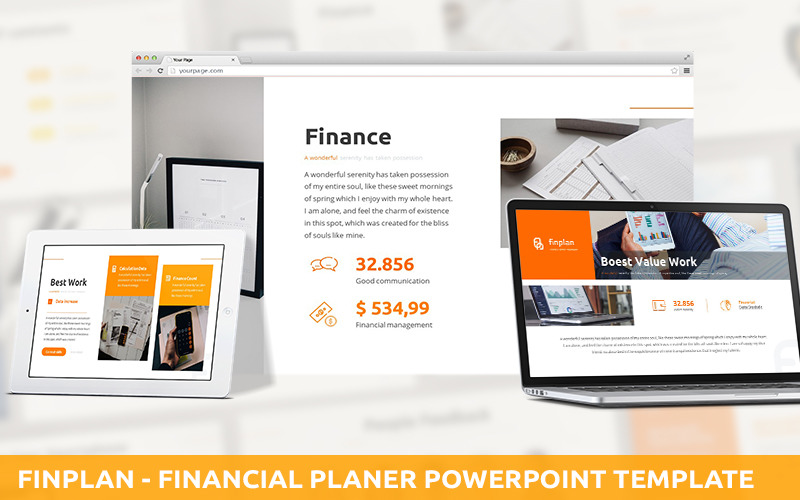 Finplan - Financial Planner Powerpoint Template PowerPoint Template