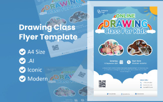 Online Drawing Class Flyer Brochure Corporate identity template