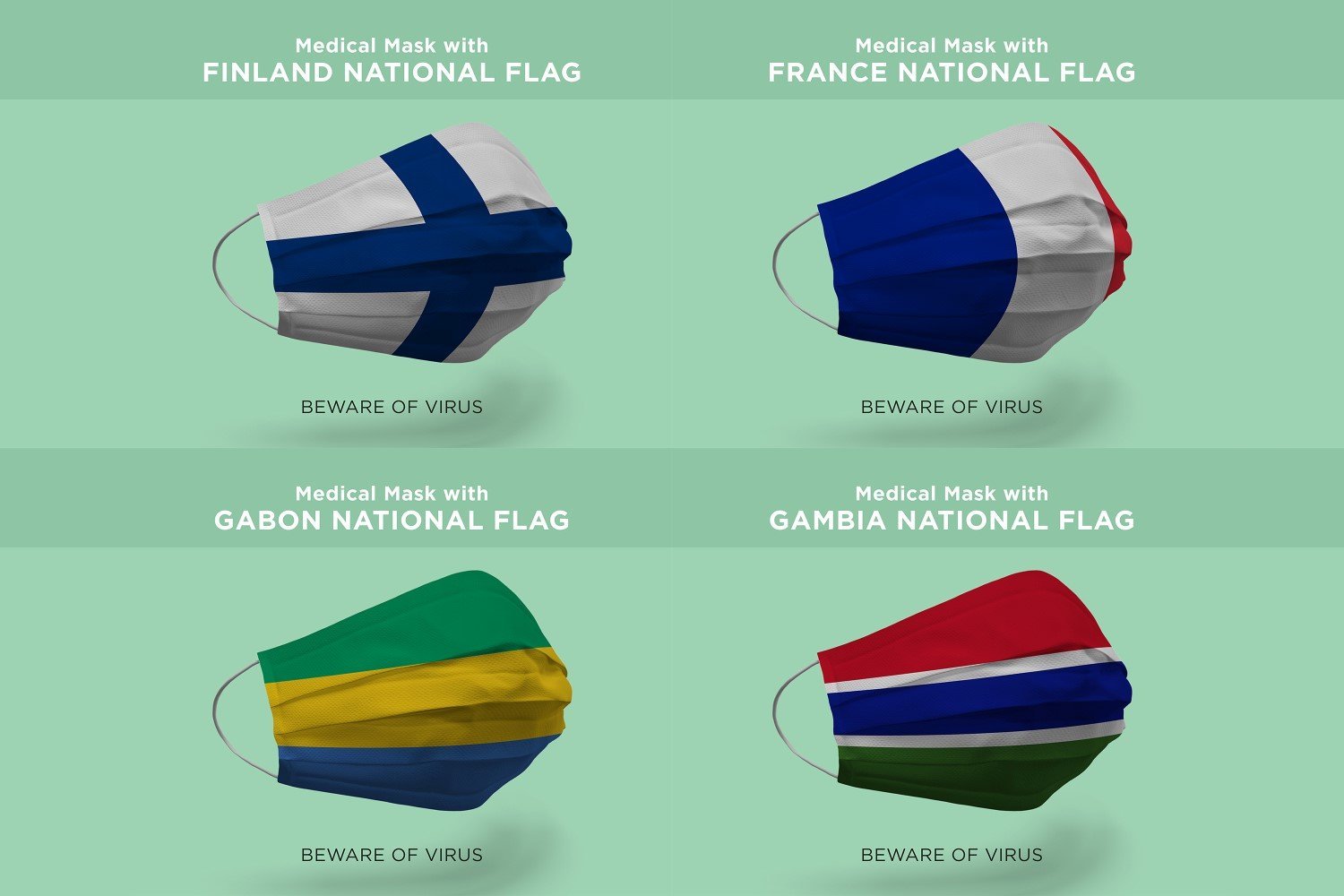 Kit Graphique #176265 Flag National Divers Modles Web - Logo template Preview