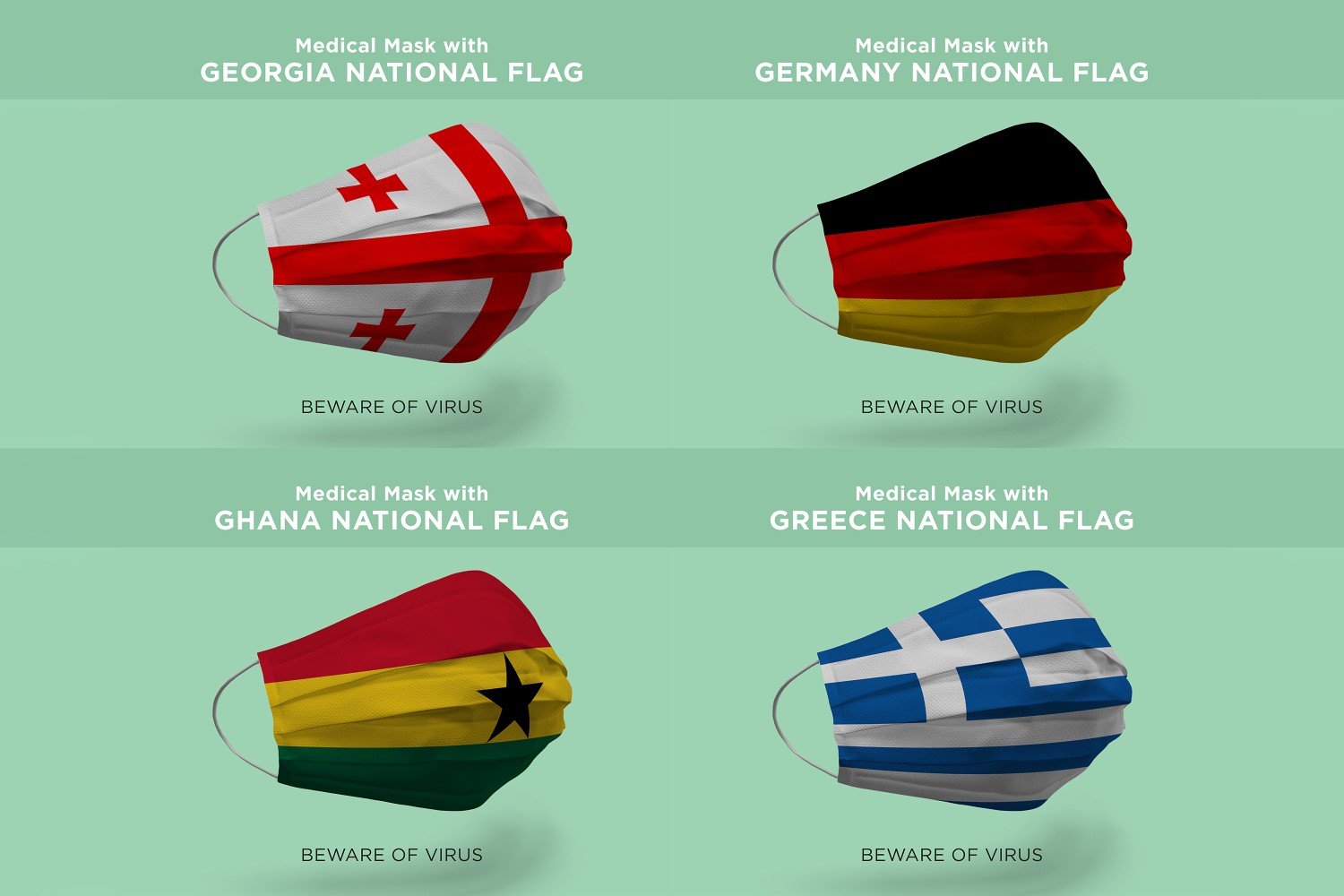 Kit Graphique #176266 Flag National Divers Modles Web - Logo template Preview