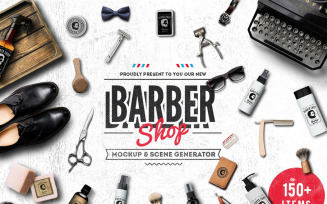 Barber Shop - Mockup Scene and Mockup Generator Product