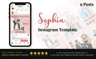 Sophia Instagram Puzzle PSD Social Media