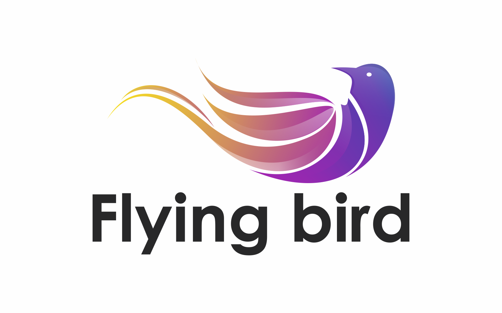 Flying Bird 3D Gradient Logo Template