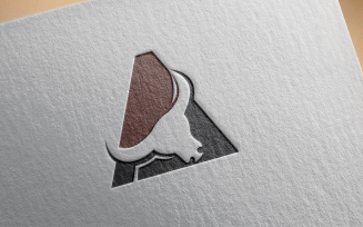 Letter A Buffalo Logo Template