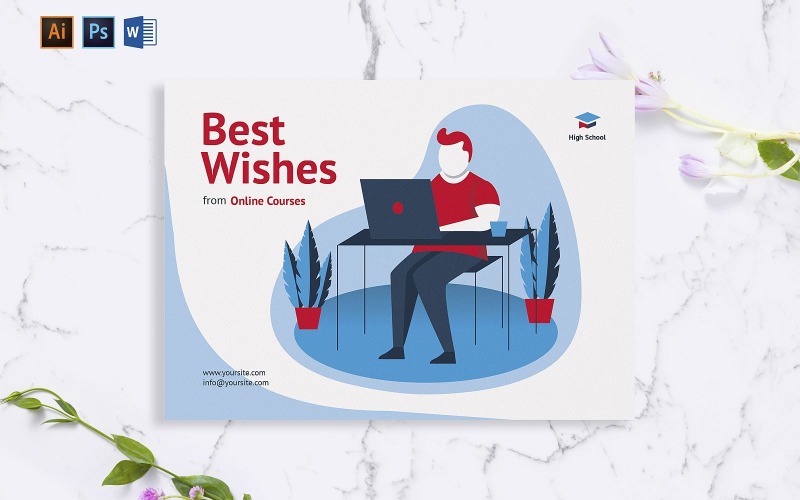 Creative Online Courses Greeting Card Corporate identity template Corporate Identity