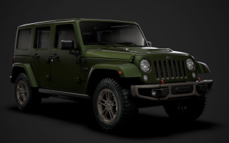 Jeep Wrangler Unlimited 75th Anniversary JK 2018 3D Model